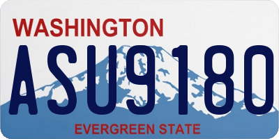WA license plate ASU9180