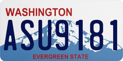 WA license plate ASU9181
