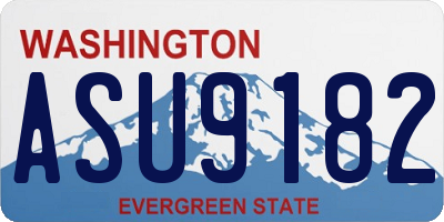 WA license plate ASU9182