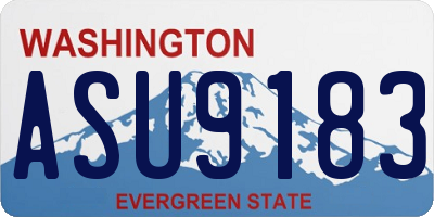 WA license plate ASU9183