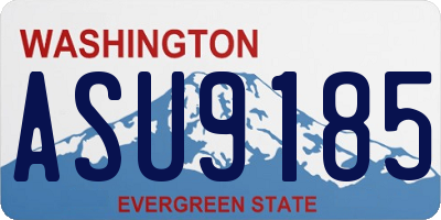 WA license plate ASU9185