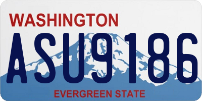 WA license plate ASU9186