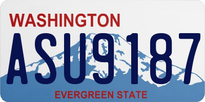 WA license plate ASU9187