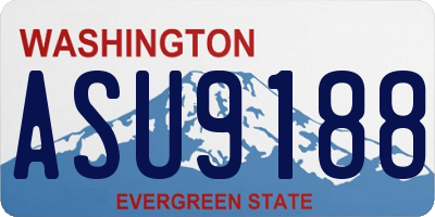 WA license plate ASU9188