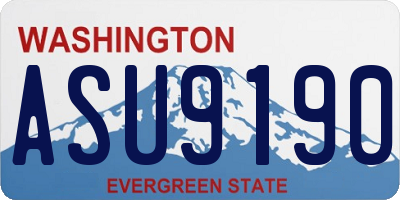 WA license plate ASU9190
