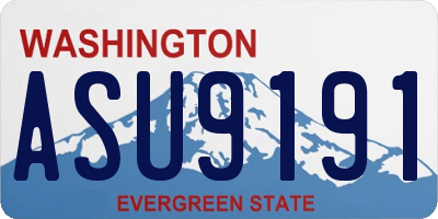 WA license plate ASU9191