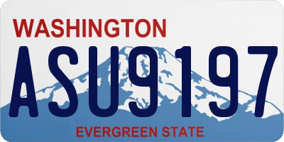WA license plate ASU9197