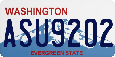 WA license plate ASU9202