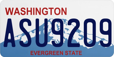 WA license plate ASU9209