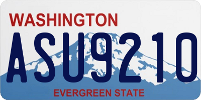 WA license plate ASU9210