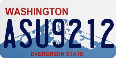 WA license plate ASU9212
