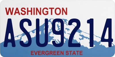 WA license plate ASU9214