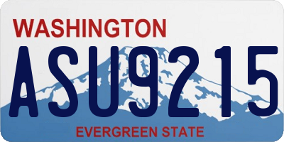 WA license plate ASU9215