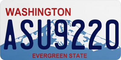 WA license plate ASU9220
