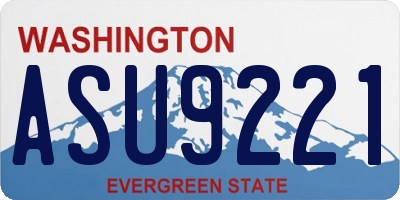 WA license plate ASU9221