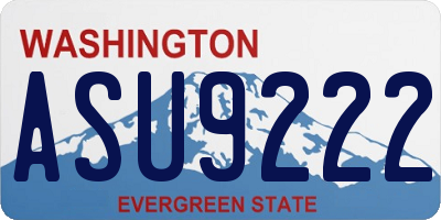 WA license plate ASU9222