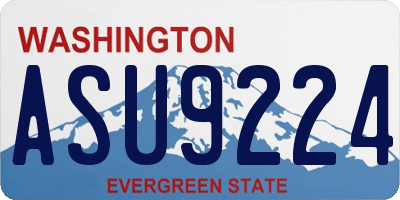 WA license plate ASU9224