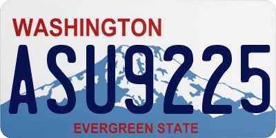 WA license plate ASU9225