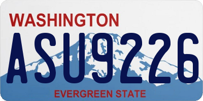 WA license plate ASU9226