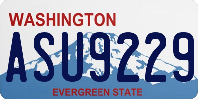 WA license plate ASU9229