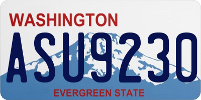 WA license plate ASU9230
