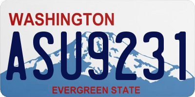 WA license plate ASU9231