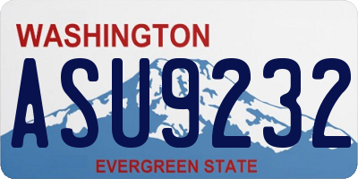 WA license plate ASU9232