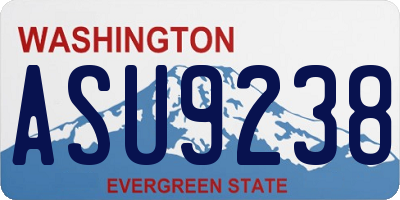 WA license plate ASU9238