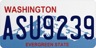 WA license plate ASU9239