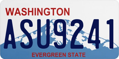 WA license plate ASU9241