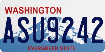 WA license plate ASU9242