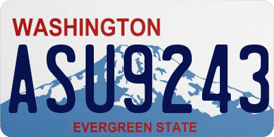 WA license plate ASU9243