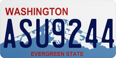 WA license plate ASU9244