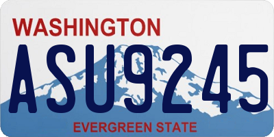 WA license plate ASU9245