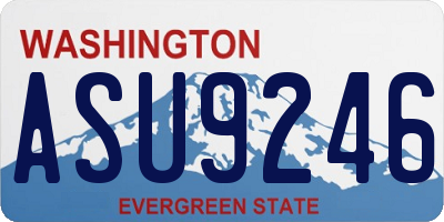 WA license plate ASU9246