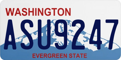 WA license plate ASU9247