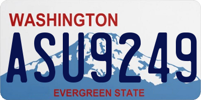 WA license plate ASU9249