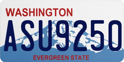 WA license plate ASU9250