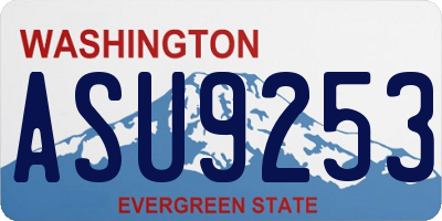 WA license plate ASU9253