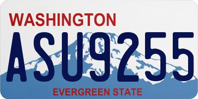 WA license plate ASU9255
