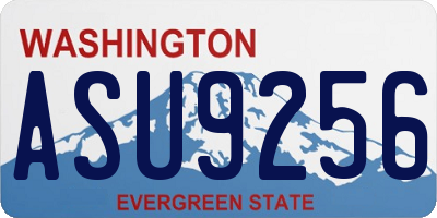 WA license plate ASU9256