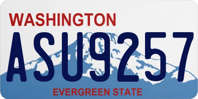 WA license plate ASU9257