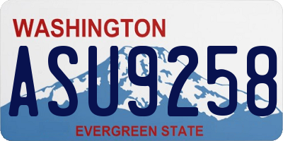 WA license plate ASU9258