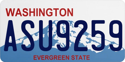 WA license plate ASU9259