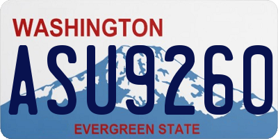 WA license plate ASU9260