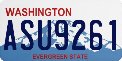 WA license plate ASU9261