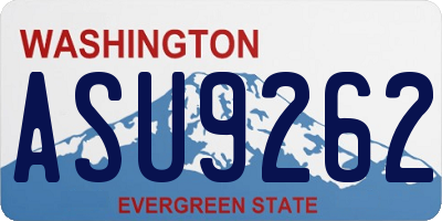 WA license plate ASU9262