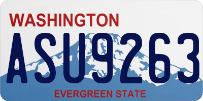 WA license plate ASU9263