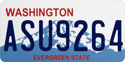 WA license plate ASU9264