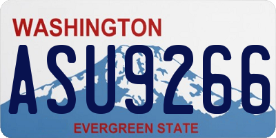 WA license plate ASU9266
